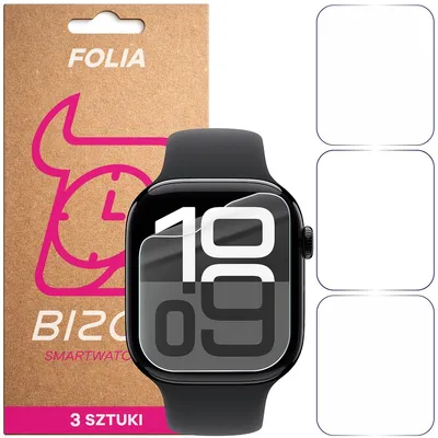 Produktbild von 3x Schutzfolie für den Bildschirm für Apple Watch 11 / 10 46 mm, Bizon Watch HydroFlex