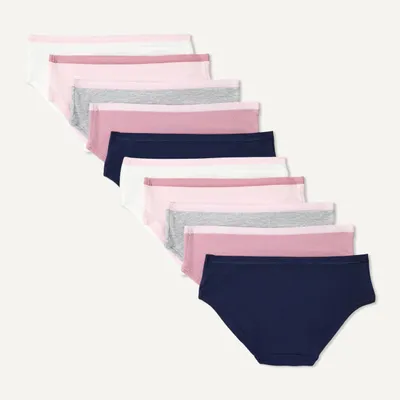 Immagine prodotto di A. Slip in cotone per bambine, intimo, biancheria intima, slip, confezione da 10