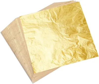 Produktbild von Imitationsgoldfolie für Kunstprojekte – Basteldekoration – 14 x 14 cm