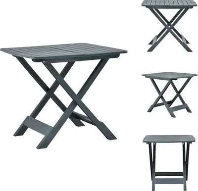 Immagine prodotto di vidaXL Tavolo da giardino pieghevole verde 79 x 72 x 70 cm in plastica - Tavoli da giardino
