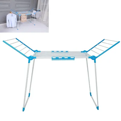 Produktbild von Wäscheständer, zusammenklappbar Wäscheständer, für Kleidung, Handtücher, Bettwäsche, Indoor/Outdoor, 154x60x108cm
