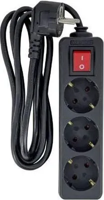 Immagine prodotto di Microconnect MC-GRU0033BS Presa multipla 3 m 3 prese CA per interni Nero