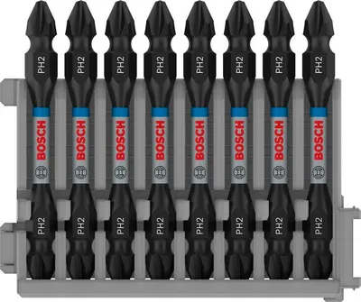 Produktbild von PRO Impact Schrauberbit mit Doppelklingen und Pick and Click, PH2, 65 mm, 8-tlg.