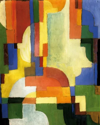 Obrázok produktu pre August Macke umelecká tlač obrazu - Farebné formy, 1913 (50 x 40 cm)