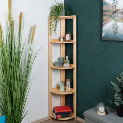 Produktbild von Bücherregal - 30 cm breit, Kiefer Holz-Massiv, Farbe: Natur