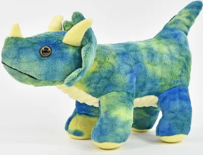 Produktbild von Kögler Plüsch Dino Dinosaurier Triceratops Plüschtier Kuscheltier blau/grün 30cm