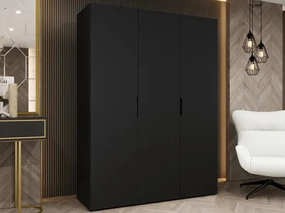 Produktbild von MIRJAN24 Kleiderschrank Malaga 150, Kleiderschrank, Garderobe (Farbe: Schwarz, Größe: 150 cm)