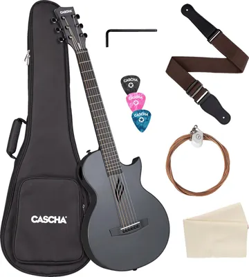 Obrázok produktu pre Cascha Carbon Fibre Acoustic Guitar Black Matte Akustická gitara