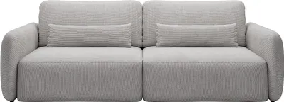 Produktbild von 3-Sitzer Schlafsofa mit hellgrauem Strukturbezug - VOPOZA