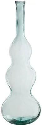 Bodenvasse aus Glas, transparent, 35 x 35 x 100 cm