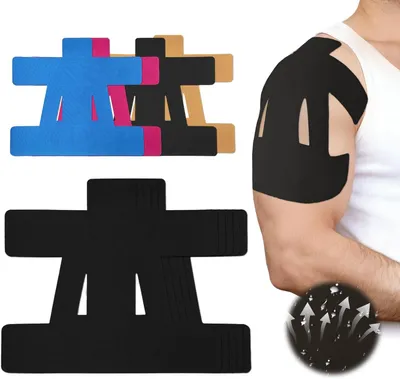 Produktbild von Kinesiologie Tape 12 Stück, für Schulter, wasserdicht, elastisch, Sport Tape