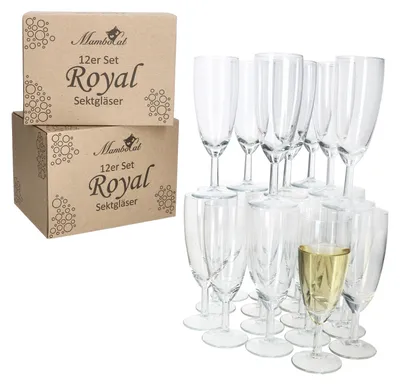 Produktbild von 24er Set Royal Sektgläser geeicht 0,1L Champagner-Glas klare Sektflöte Party