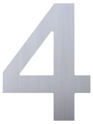 Produktbild von Hausnummer ''4'' Edelstahl