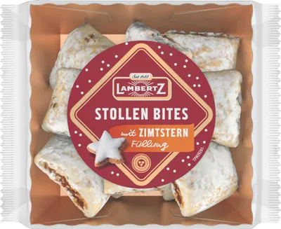 Zdjęcie produktu dla Lambertz Stollen Bites z pysznym nadzieniem cynamonowym 350g opakowanie