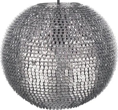 Zdjęcie produktu dla BELIANI Lampa wisząca sufitowa srebrna metalowa łuski nowoczesna