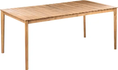 Produktbild von BELIANI Gartentisch Hellbraun Akazienholz 180x90 cm Rechteckig für 6 Personen Rustikaler Stil Terrasse Outdoor Esstisch Holztisch