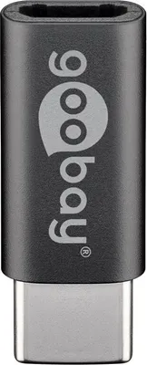 Immagine prodotto di Goobay 56635 Adattatore da USB-C™ a USB 2.0 Micro-B, grigio, nero - spina USB-C™ > presa USB 2.0 micro (tipo B)