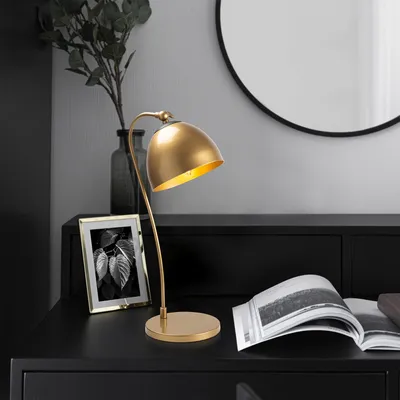 Image de Opviq, lampe de table haut de gamme, dorée, 25 x 25 x 54 cm | Structure en métal, douille E14, max. 40 W, IP20 | Design élégant pour les intérieurs modernes et les hôtels, diamètre de 17 cm.