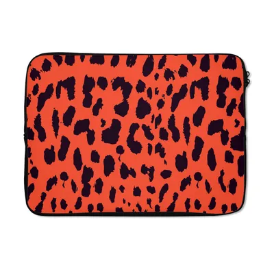 Produktbild von MuchoWow® Laptop Hülle 14 ZollTierprint - Panther - Rot - Schwarz Laptoptasche - Laptoptasche - Stoßsicher - Schutzhaube