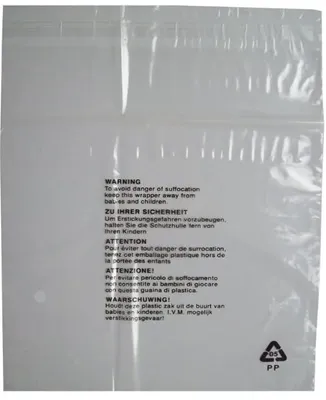 Immagine prodotto di 100 sacchetti di plastica trasparenti per l'abbigliamento