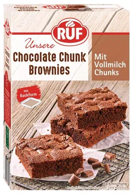 Produktbild von RUF Chocolate Chunk Brownies Backmischung