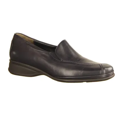 Produktbild von Semler R163-5-070 Ocean Damen Slipper, Leder, NEU - Damenschuhe Bequeme Ballerina / Slipper, Blau, absatzhöhe: 30 mm