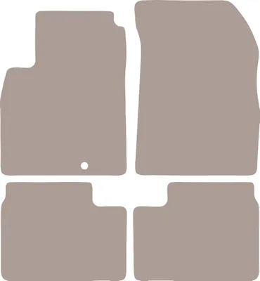 Obrázok produktu pre Velúrové koberčeky do auta pre Nissan Micra K13 hatchback (2010-2016) - béžové LUX koberčeky (4 kusy)