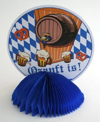 Produktbild von Ozapft is Seidenpapierkranz zum Auffächern, 22 cm hoch, für den Tisch