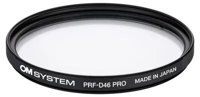Zdjęcie produktu dla Filtr ochronny OM System PRF-D46 PRO, przeznaczony do obiektywów M.Zuiko ED 12mm i 60mm