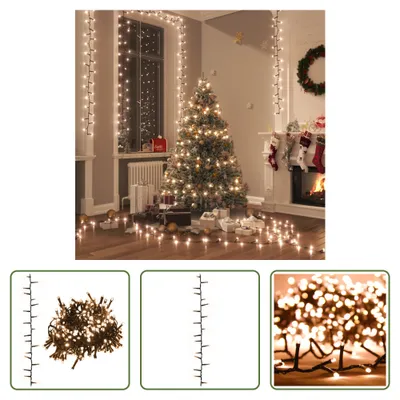 Produktbild von The Living Store LED-Lichterkette mit 2000 LEDs Warmweiß 45 m PVC