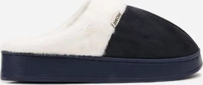 Produktbild von Damen Hausschuhe Slip On Pantoffeln Plüsch Isoliert Slippers Knowi Dunkelblau Gr.40/41
