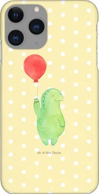 Produktbild von Mr. & Mrs. Panda Iphone 11 Pro Handyhülle Schildkröte Luftballon - Gelb Pastell - Geschenk, Ballon, glücklich, Premium Kunststoff, Handy Case, Schildkröten, Motivation