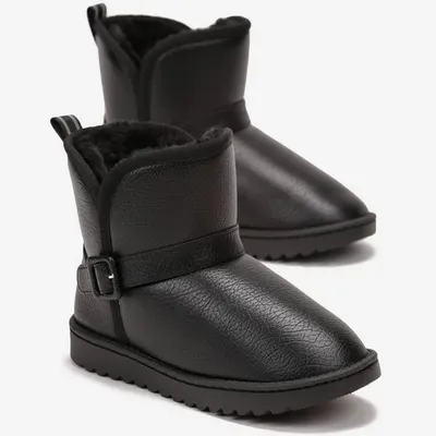 Produktbild von Kinder Winter Schneestiefel, Warm Winterstiefel Jungen Mädchen Winterschuhe, Farbe Schwarz, Gr. 20