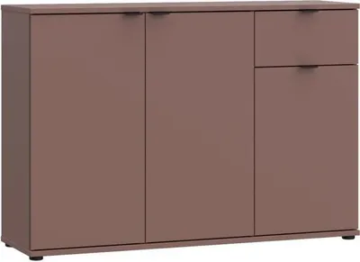 Image de Buffet GANYMEDE, 3 Portes, 1 Tiroir, Terracotta, 119,8 x 34,1 x 82,3 cm