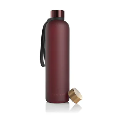 Produktbild von LARS NYSØM Trinkflasche 1l | Ultraleichte Tritan Sport Flasche, Kohlensäure geeignet | Ideal für Sport, Büro, Yoga | 2 Deckel inkludiert 1000ml Sage