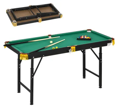 Produktbild von SPORTNOW Billardtisch 4,6ft klappbar 140 x 63 x 55-75cm Tischbillard mit Zubehör