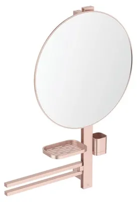 Imagen del producto de Combinación de accesorios Ideal Standard Alu+ Beauty Bar, modelo L800, con espejo de 50 cm de diámetro