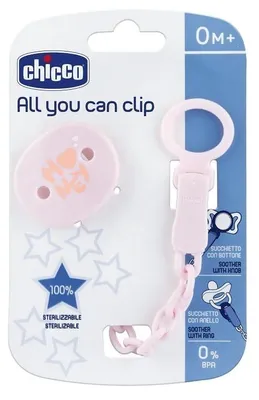 Imagen del producto de Chicco, clip universal, color rosa