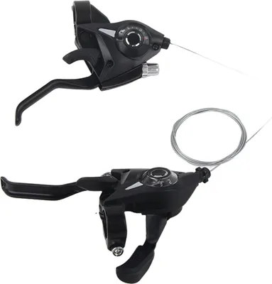 Immagine prodotto di 1 coppia di leve freno e cambio EF51 a 24 velocità in lega di alluminio (sinistra e destra) per mountain bike, colore nero