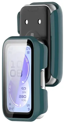 Produktbild von Schutzhülle mit Glas für Huawei Band 11, Bizon Case Watch Adamo, Grün