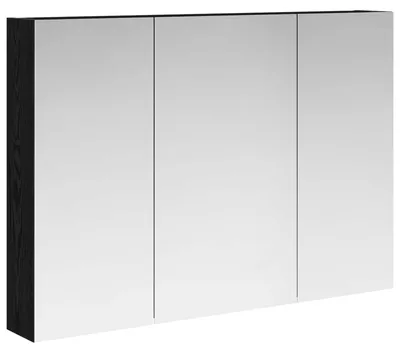 Produktbild von vidaXL Badezimmerspiegelschrank mit Regal mit Tür Schwarz Eichen-Optik