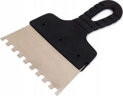 Produktbild von Spachtel mit gezahnter Klinge für Klebstoff 150 mm, Zahn 10x10 mm Polax