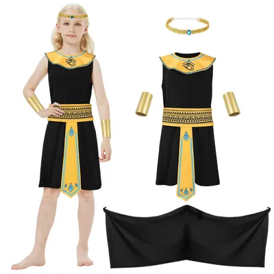 Produktbild von Mädchen Cleopatra Kostüm, ägyptische Prinzessin, Größe 120 cm, für Fasching