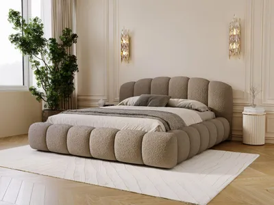 Produktbild von GrainGold Polsterbett Cloud Soft 200x200 - Bett 200x200, Polsterbett mit Bettkasten und Lattenrost – Braun (Anthology 04)