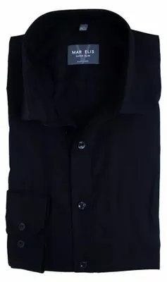 Produktbild von MARVELIS super slim fit overhemd, popeline, zwart