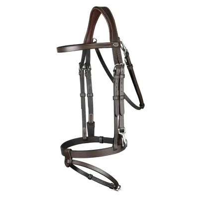 Immagine prodotto di Briglia snaffle Dy'on in cuoio piatto con moschettoni Briglia snaffle Working Collection marrone