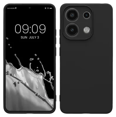 Produktbild von kwmobile Handyhülle für Xiaomi Redmi Note 13 4G Hülle - weiches Handy Silikon Case - Schutzhülle Cover - Schwarz matt