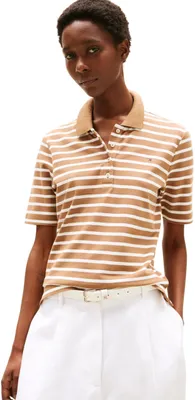 Produktbild von Tommy Hilfiger Damen Poloshirt Kurzarm 1985 Pique Regular Fit, Mehrfarbig (Hicko