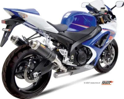 Image de Échappement Mivv GP Sport en carbone, avec homologation (ABE), pour Suzuki GSX-R 1000, modèles 2007-2008