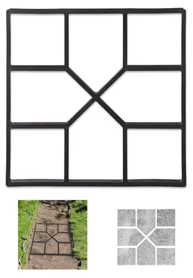 Imagen del producto de TRANKIELO® - Molde para adoquines de jardín - Molde para adoquines de 40x40 cm - Plástico resistente, color